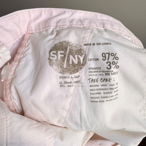 GAP Broken-In Straight Khakis Pale Pastel Pink Size 16 - Picture 6 of 7